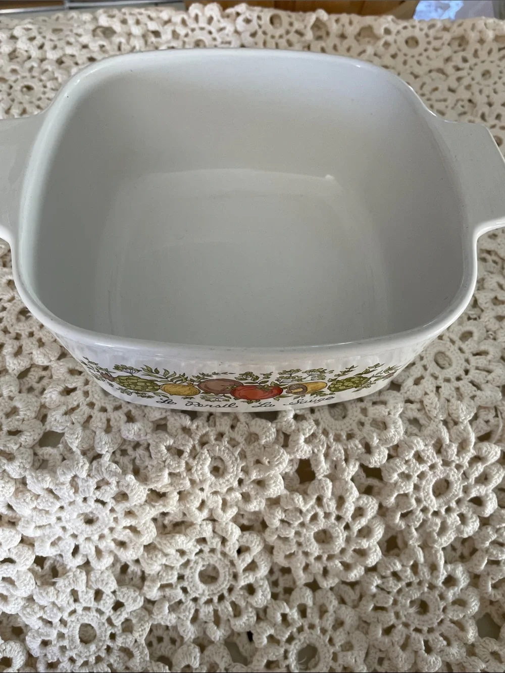 Vintage CorningWare Spice of Life Baking Dish featuring Le Persia La Sauge